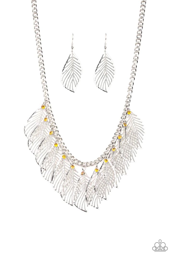 Paparazzi Feathery Foliage Necklaces
