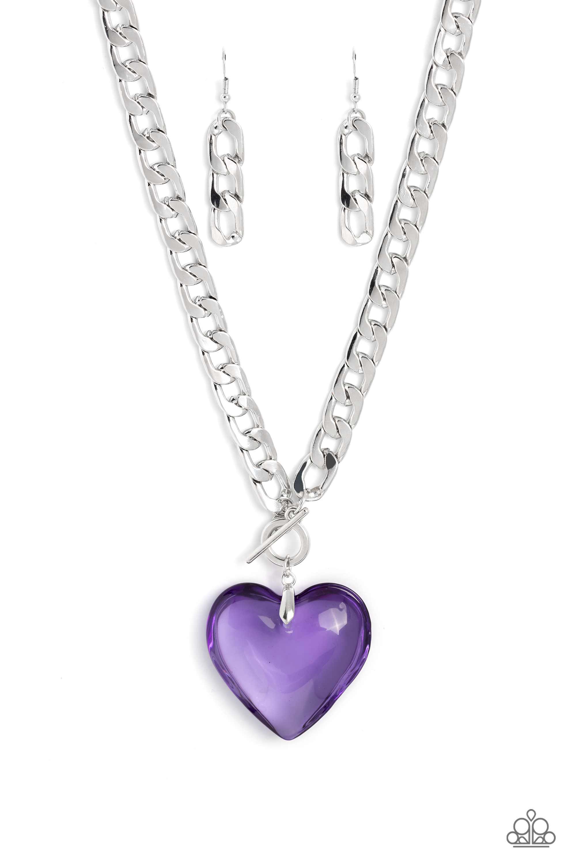 Paparazzi GLASSY-Hero LOP Heart Necklaces