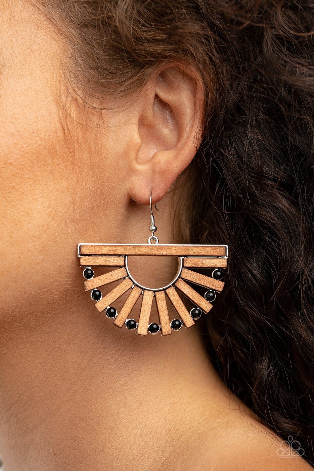 Paparazzi Wooden Wonderland Wooden Earrings