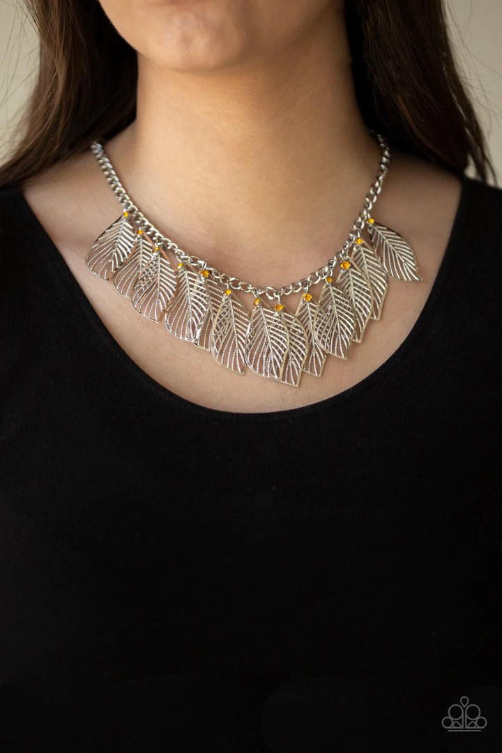 Paparazzi Feathery Foliage Necklaces