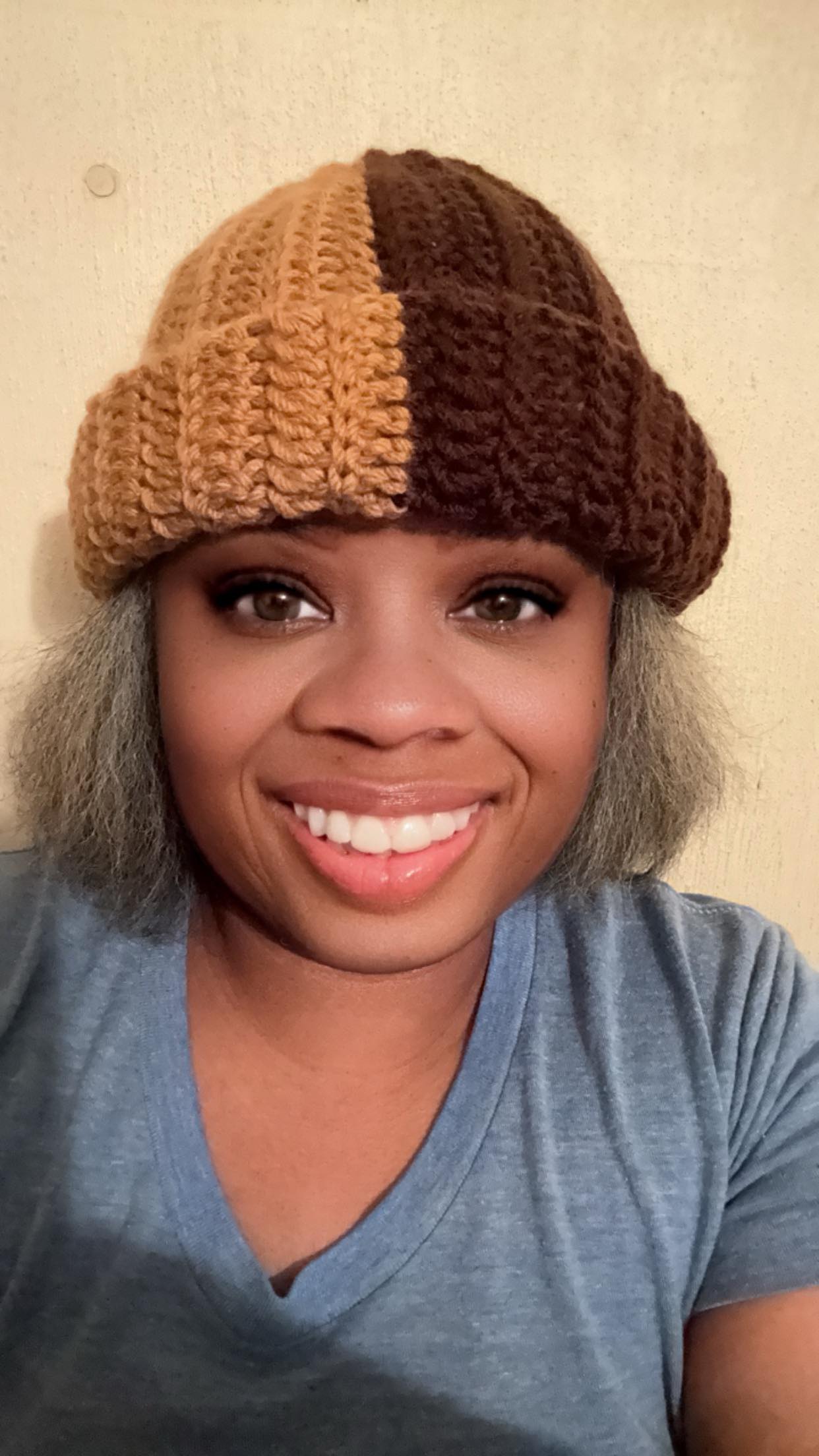 DIGITAL DOWNLOAD PATTERN Tri Color Beanie