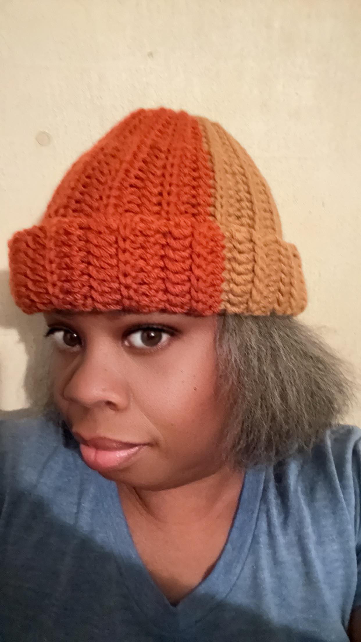 DIGITAL DOWNLOAD PATTERN Tri Color Beanie