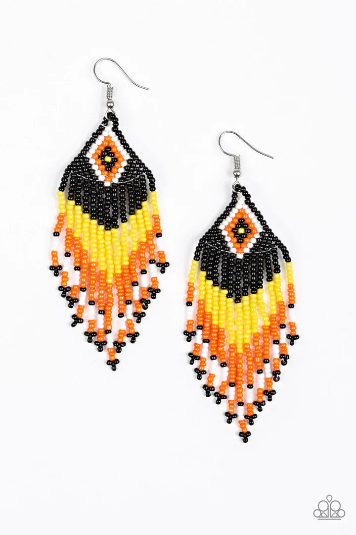 Paparazzi Wind Blown Wanderer Seed Bead Earrings