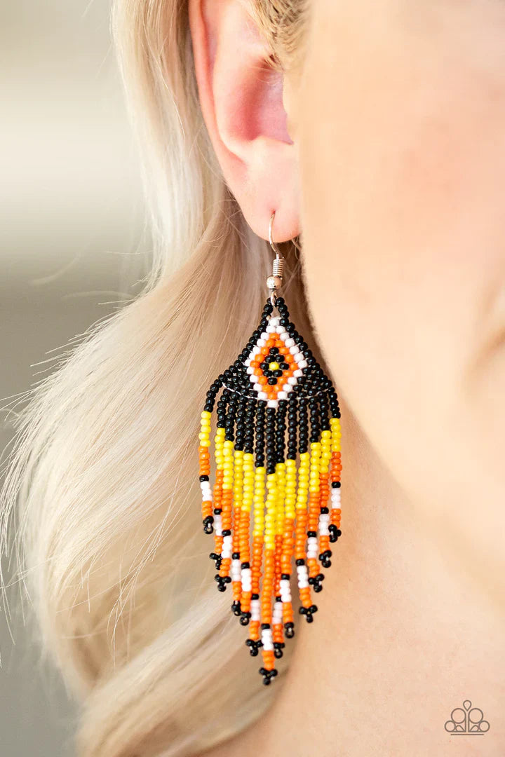 Paparazzi Wind Blown Wanderer Seed Bead Earrings