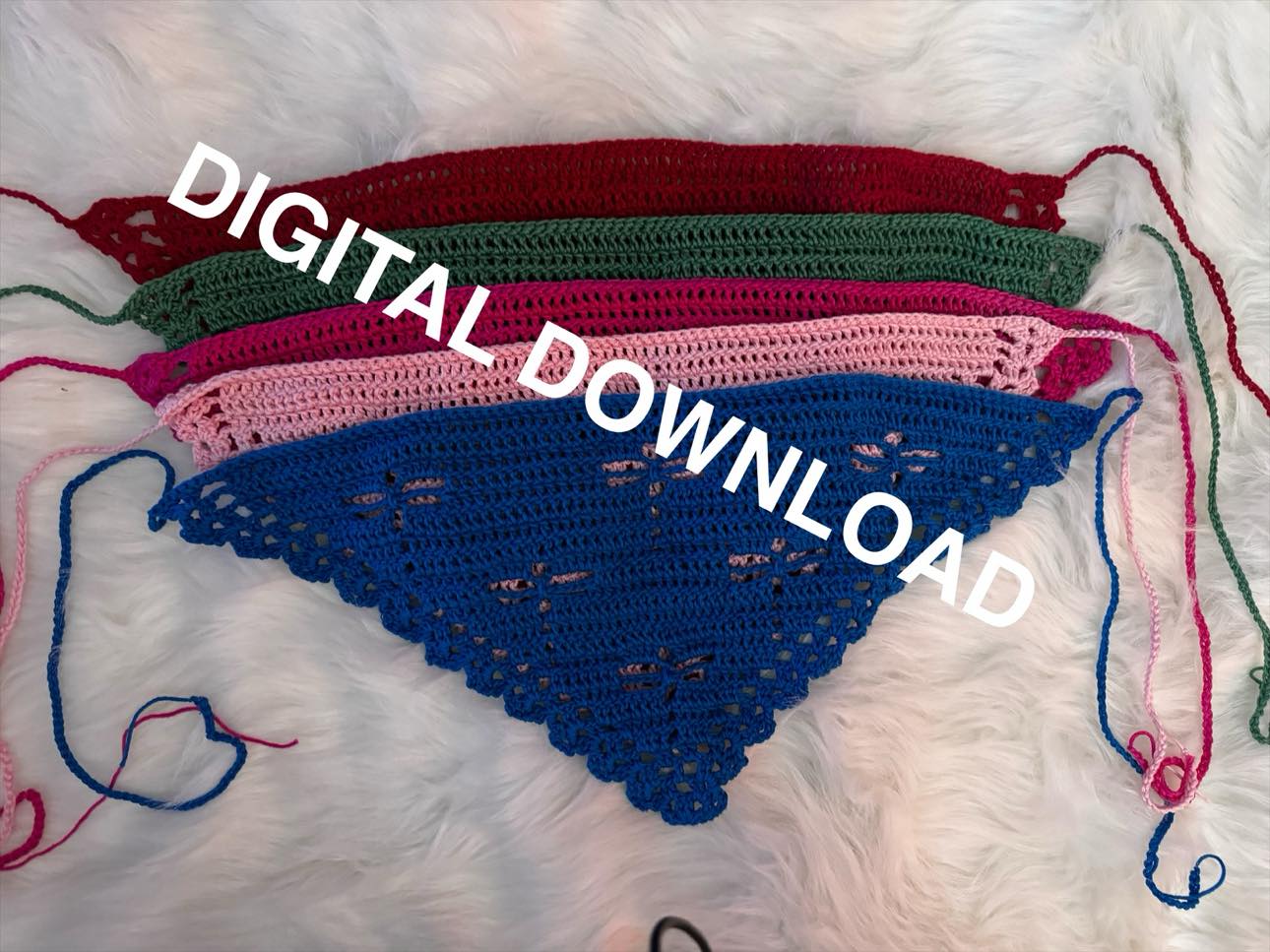 DIGITAL DOWNLOAD PATTERN The Dragonfly Bandanna/Shawl Pattern