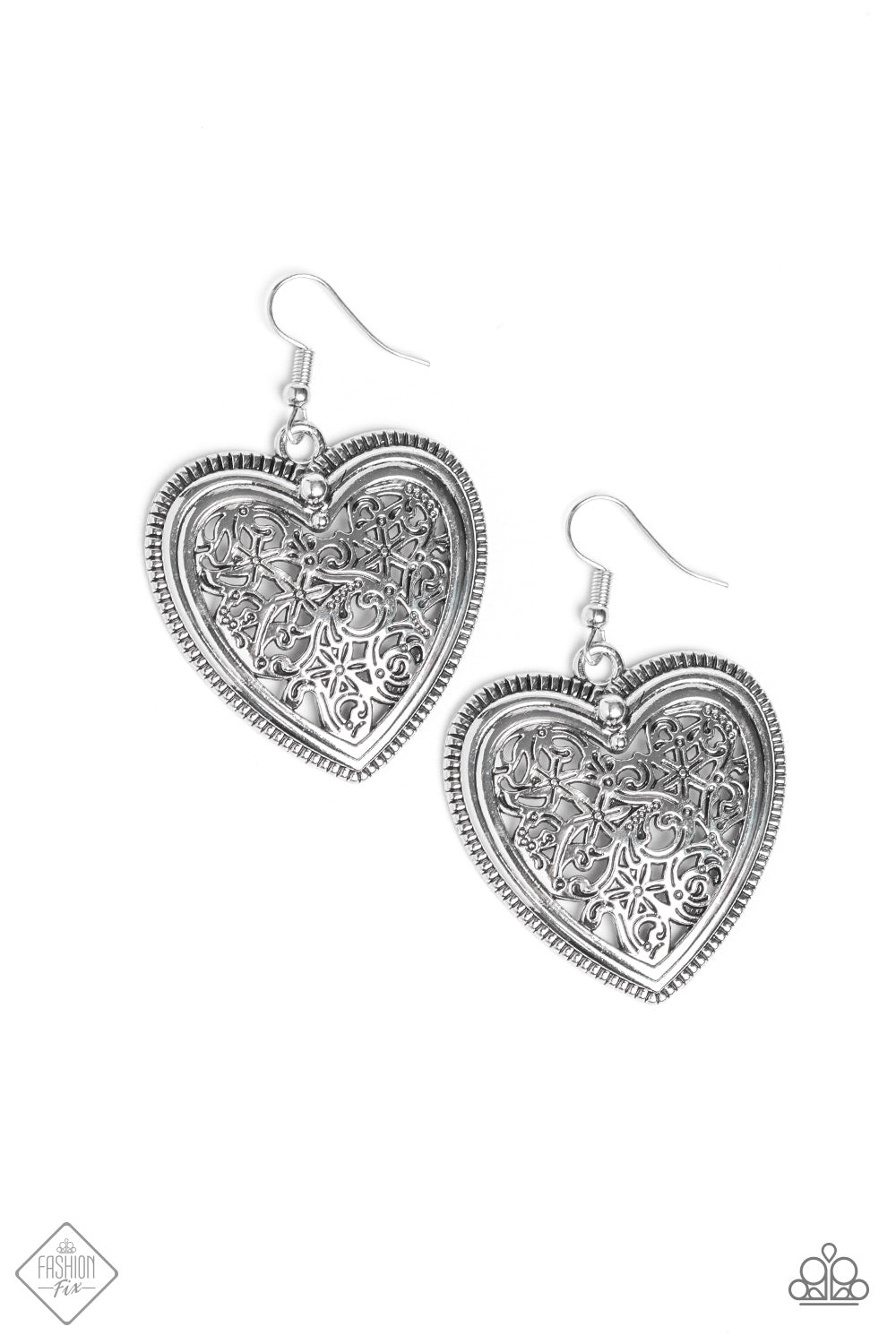 Paparazzi Victorian Devotion Heart Earrings