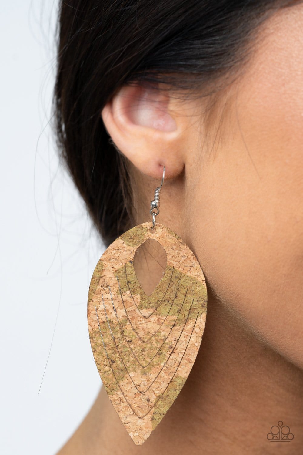 Paparazzi Cork Cabana Cork Earrings