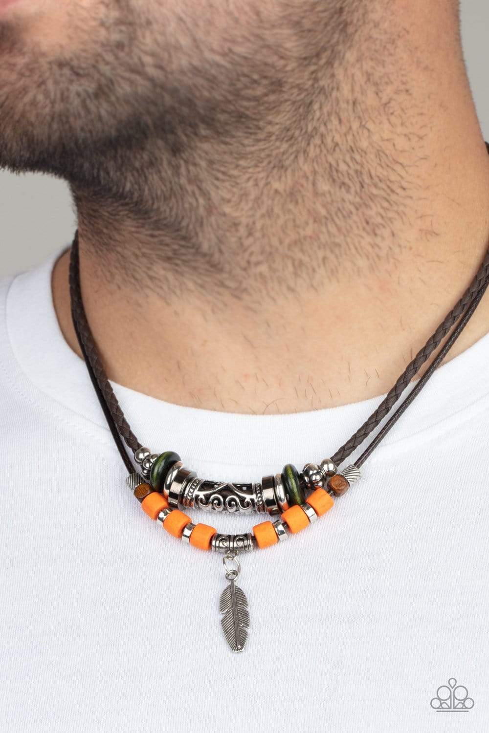 Paparazzi Fly Away HOMESPUN Mens Necklaces