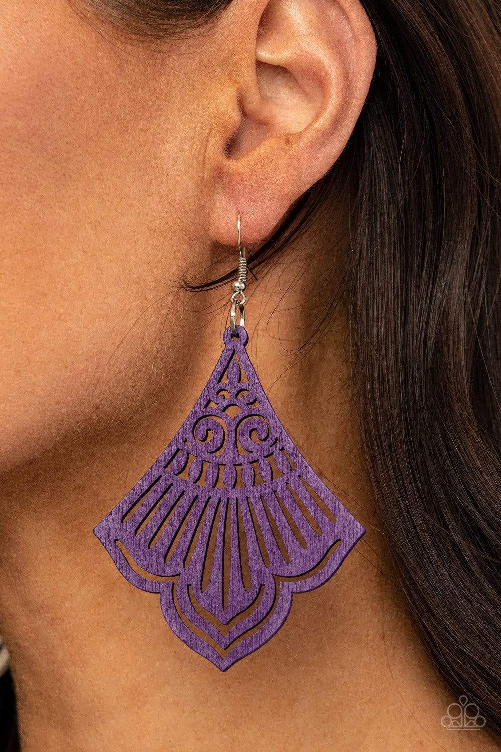 Paparazzi Eastern Escape Wooden Earrings