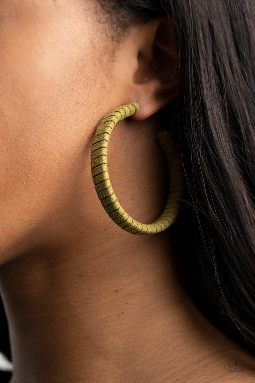 Suede Parade Hoop Earrings #638