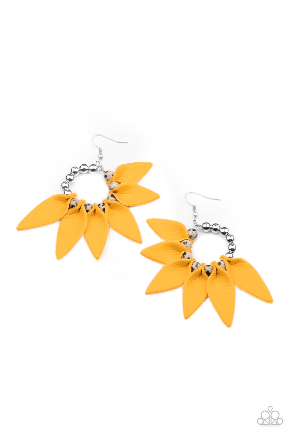 Paparazzi Flower Child Fever Leather Earrings