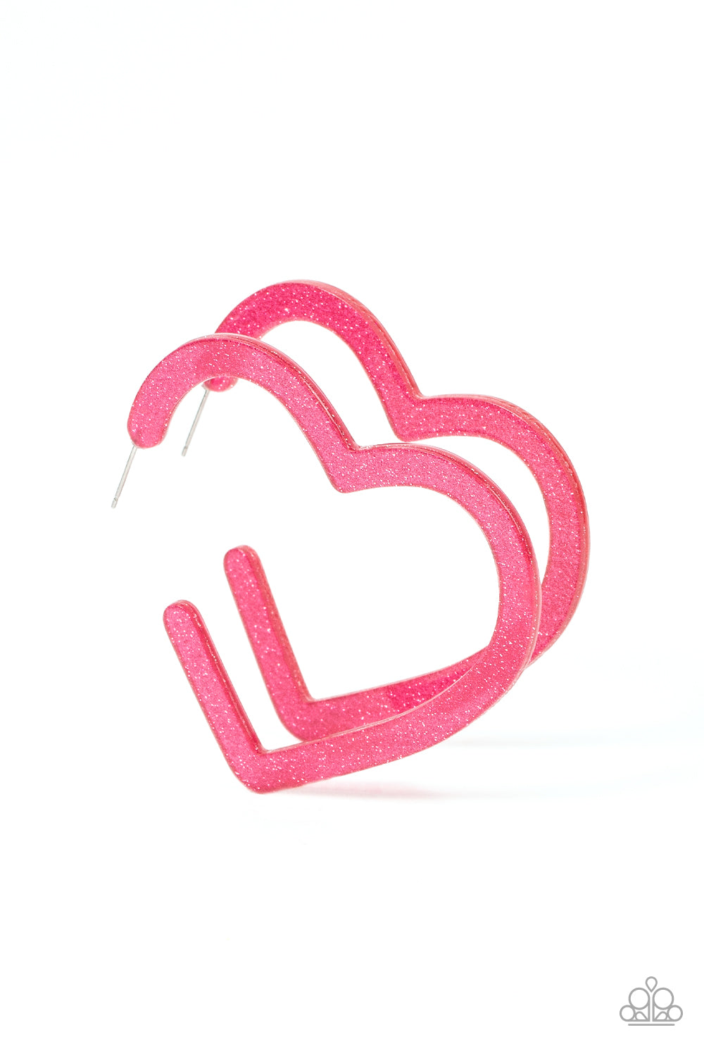 Paparazzi Heart-Throbbing Twinkle Heart Hoops