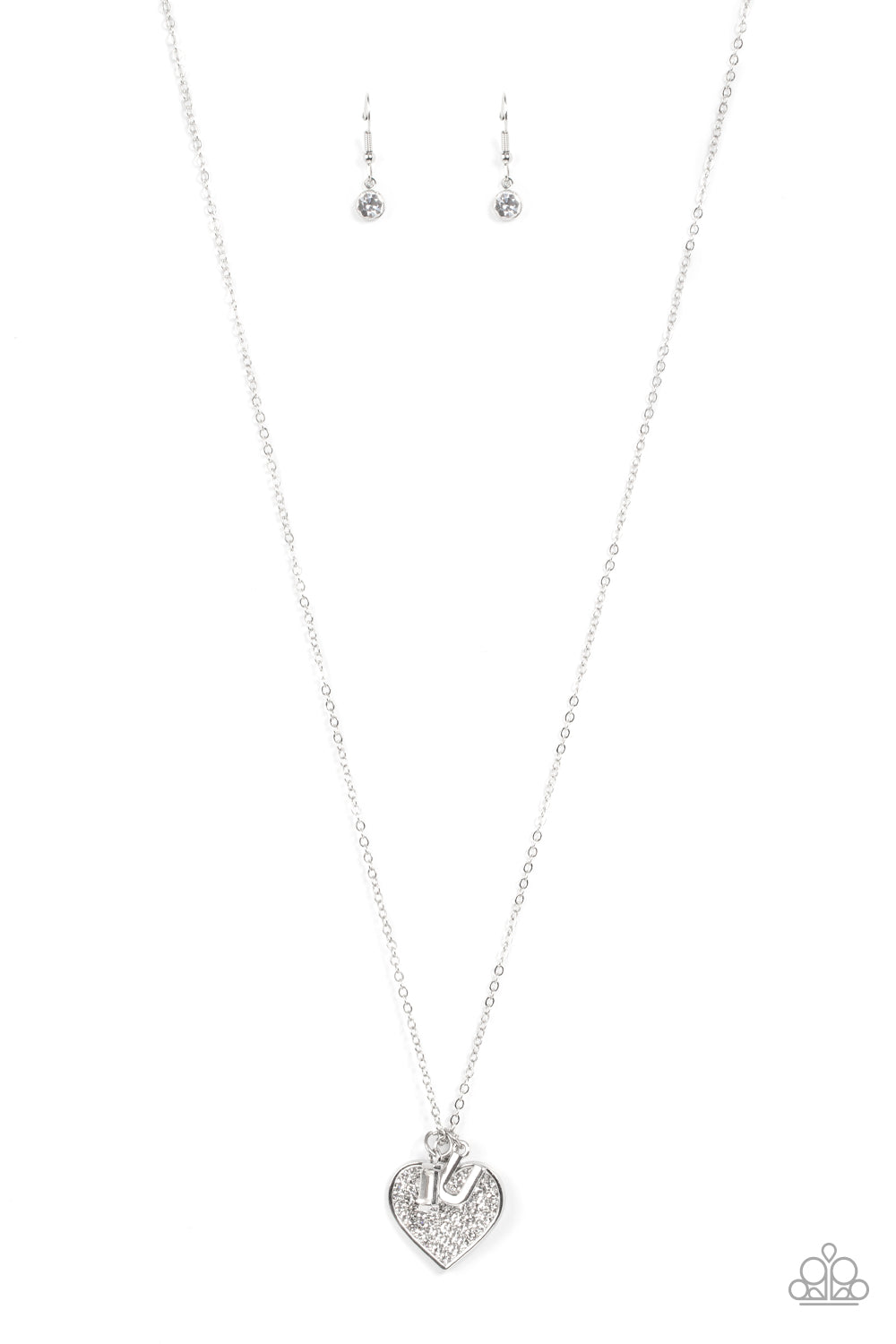 Paparazzi Letters of Love Heart Necklace Set