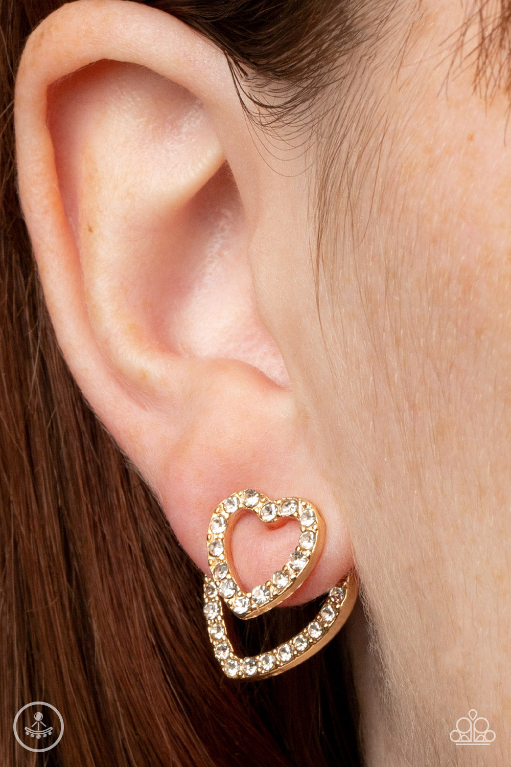 Paparazzi Ever Enamored Post Heart Earrings