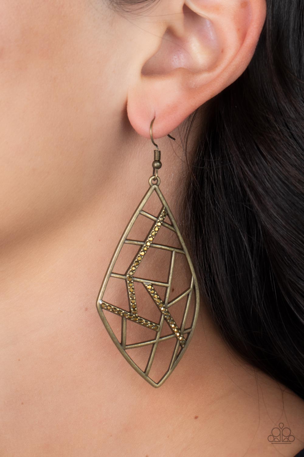 Paparazzi Geo Grid Earrings