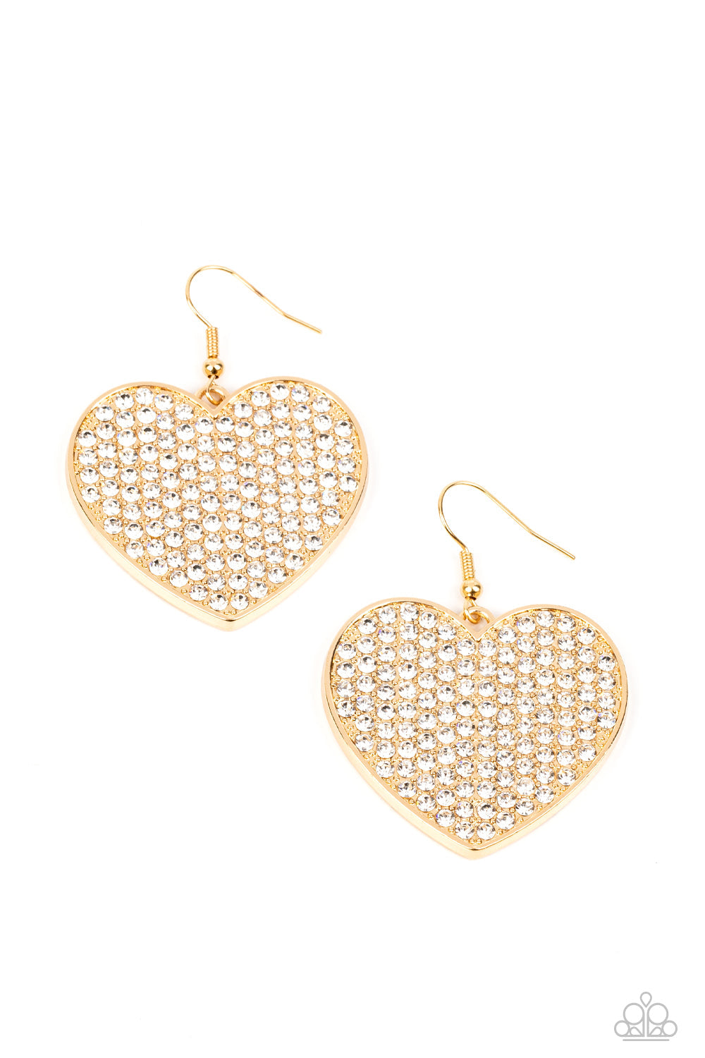 Paparazzi Romantic Reign Heart Earrings