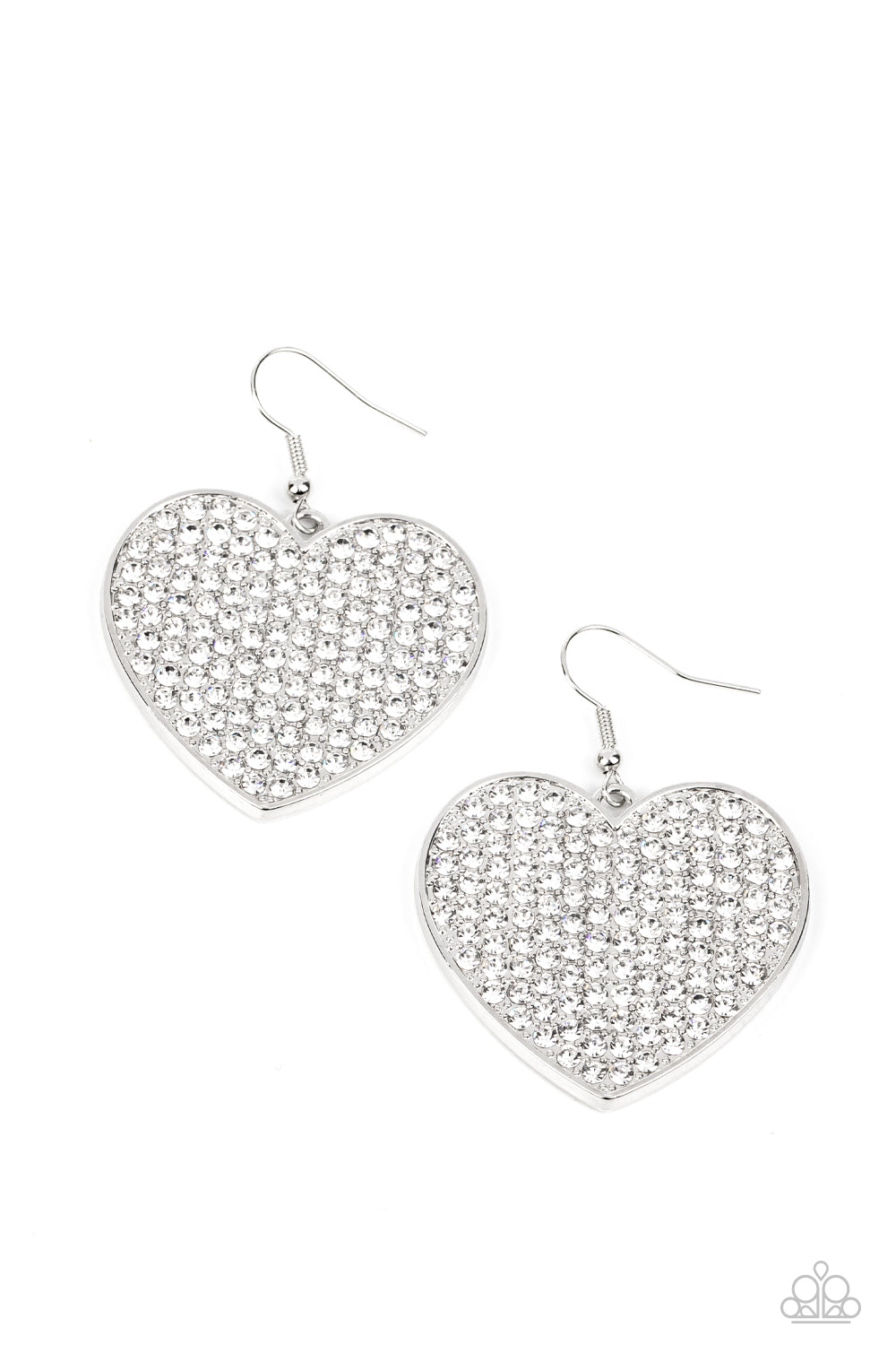 Paparazzi Romantic Reign Heart Earrings