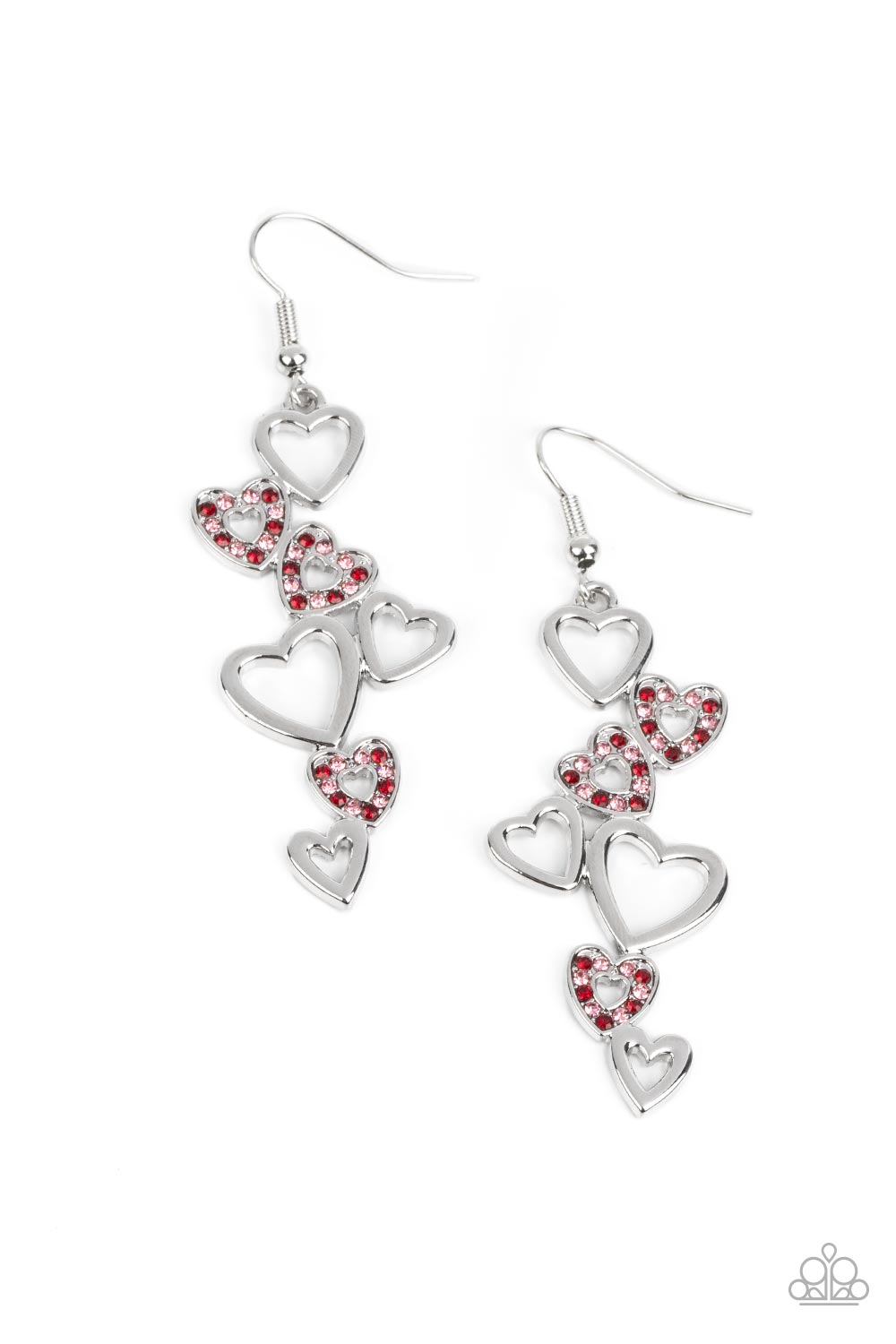 Paparazzi Sweetheart Serenade Heart Earrings