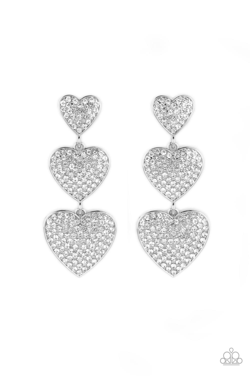 Paparazzi Couples Retreat Heart Post Earrings