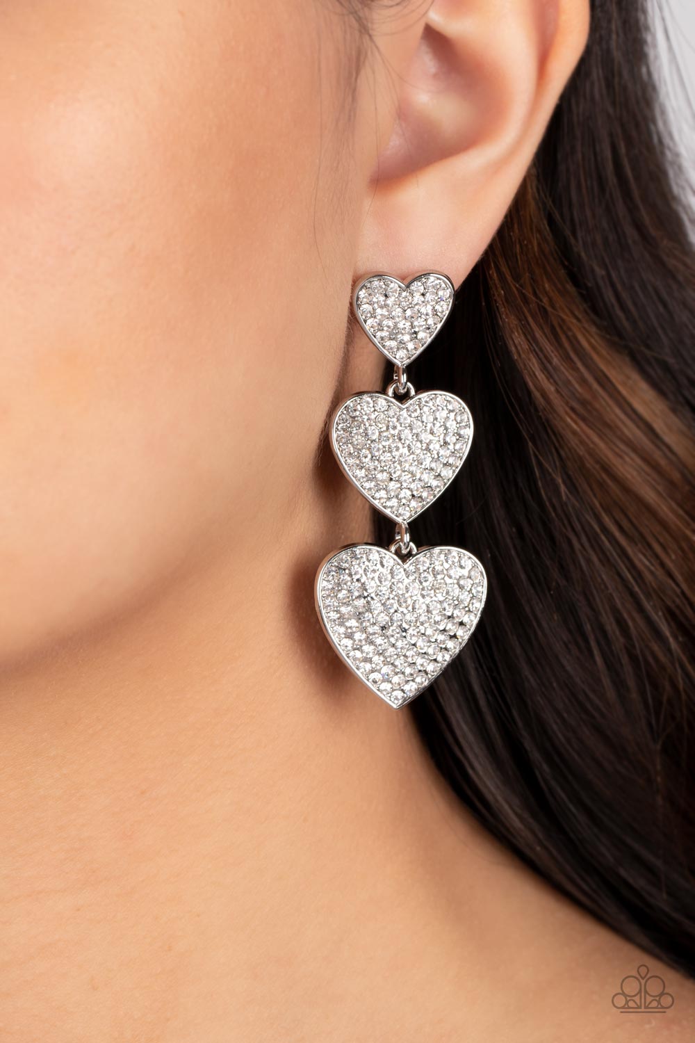 Paparazzi Couples Retreat Heart Post Earrings
