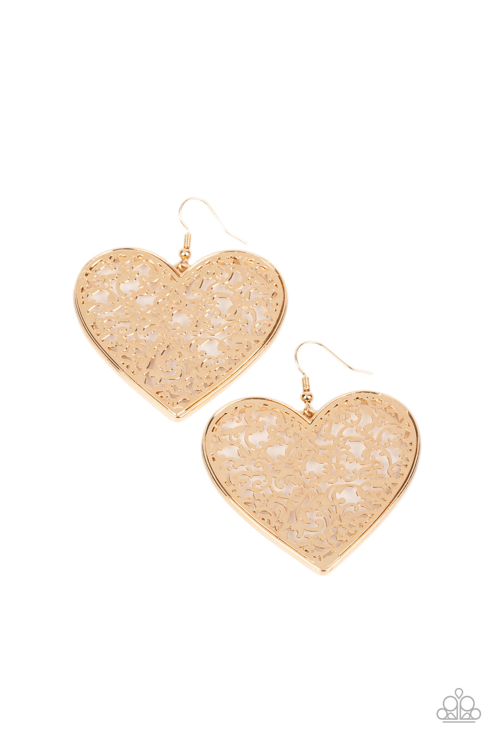 Paparazzi Fairest in the Land Heart Earrings