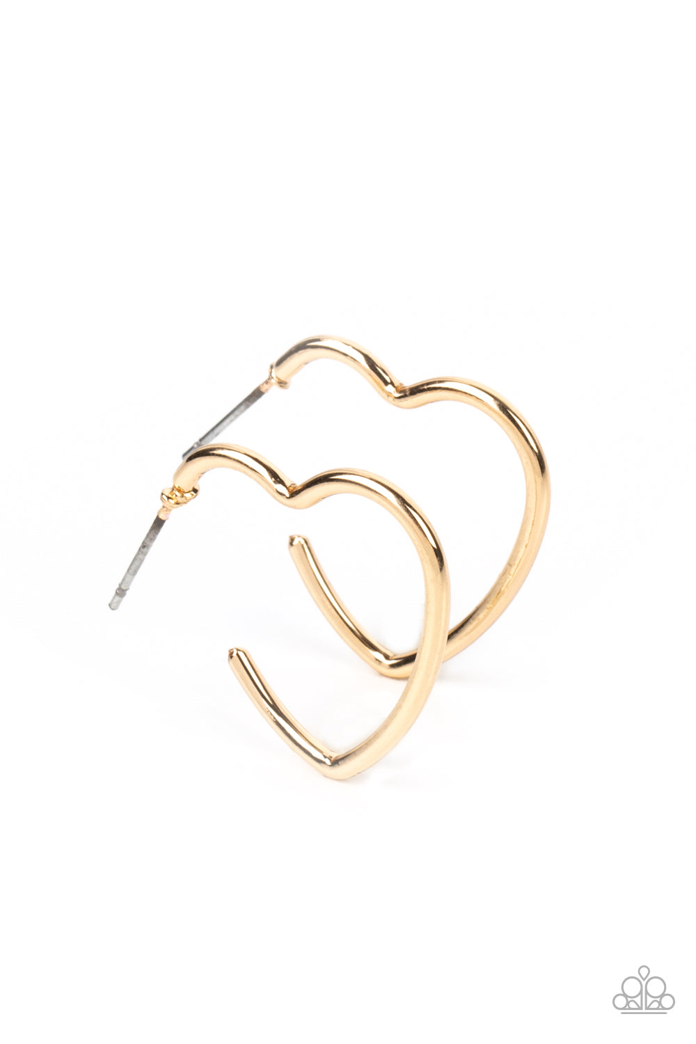 Paparazzi Burnished Beau Heart Hoops