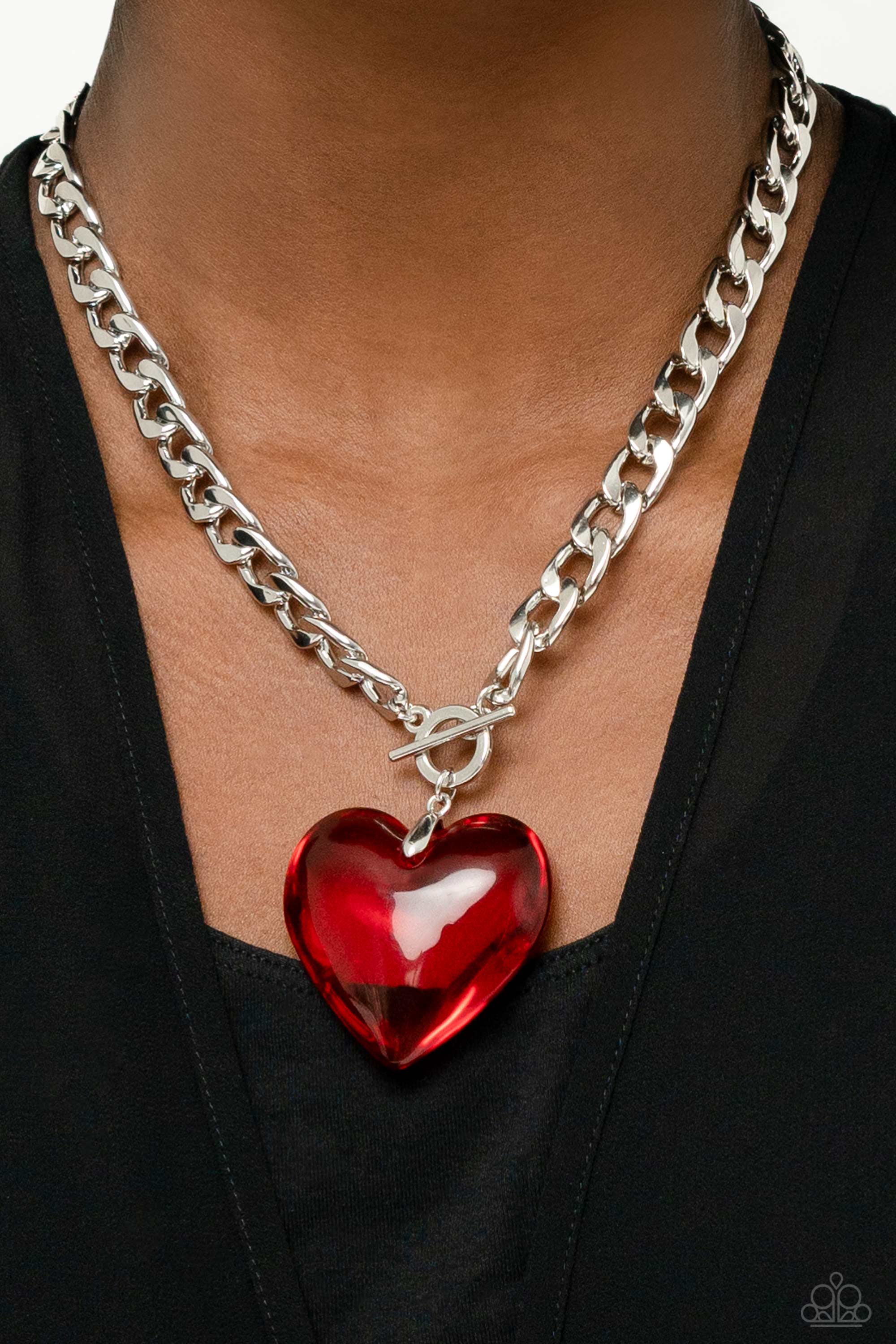Paparazzi GLASSY-Hero LOP Heart Necklaces