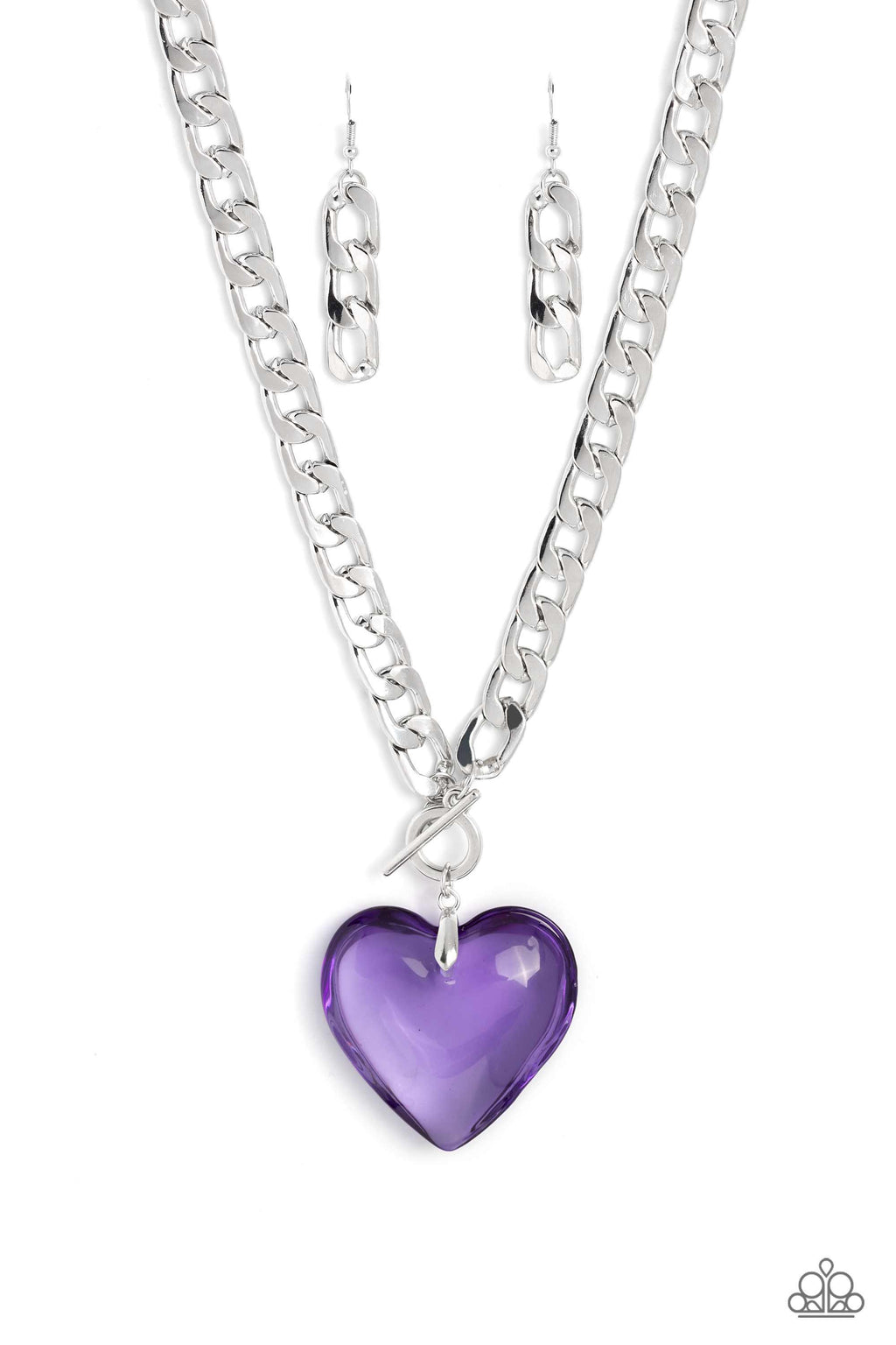 Paparazzi GLASSY-Hero LOP Heart Necklaces