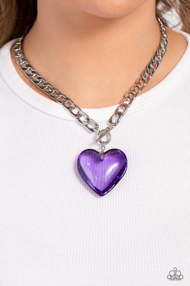 Paparazzi GLASSY-Hero LOP Heart Necklaces
