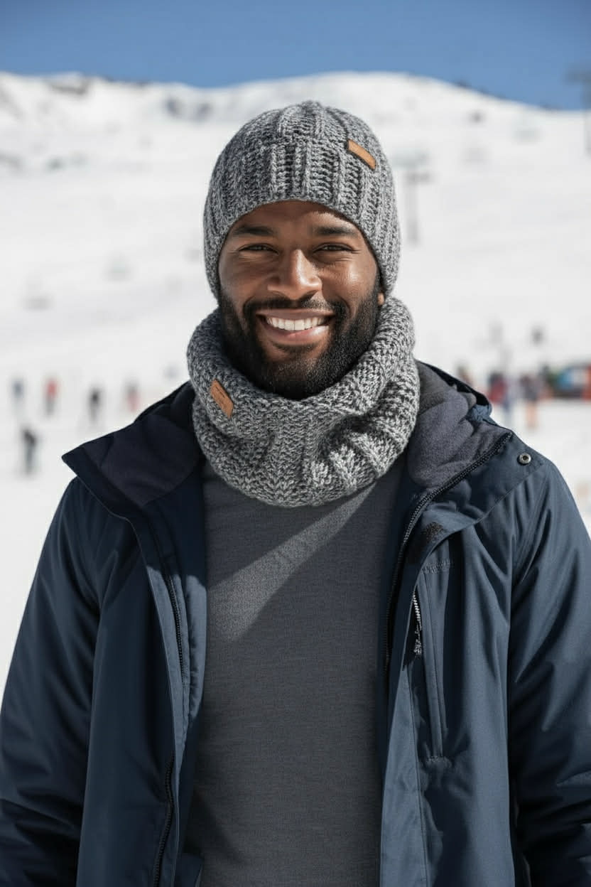 Going Skiing Unisex Hat Set