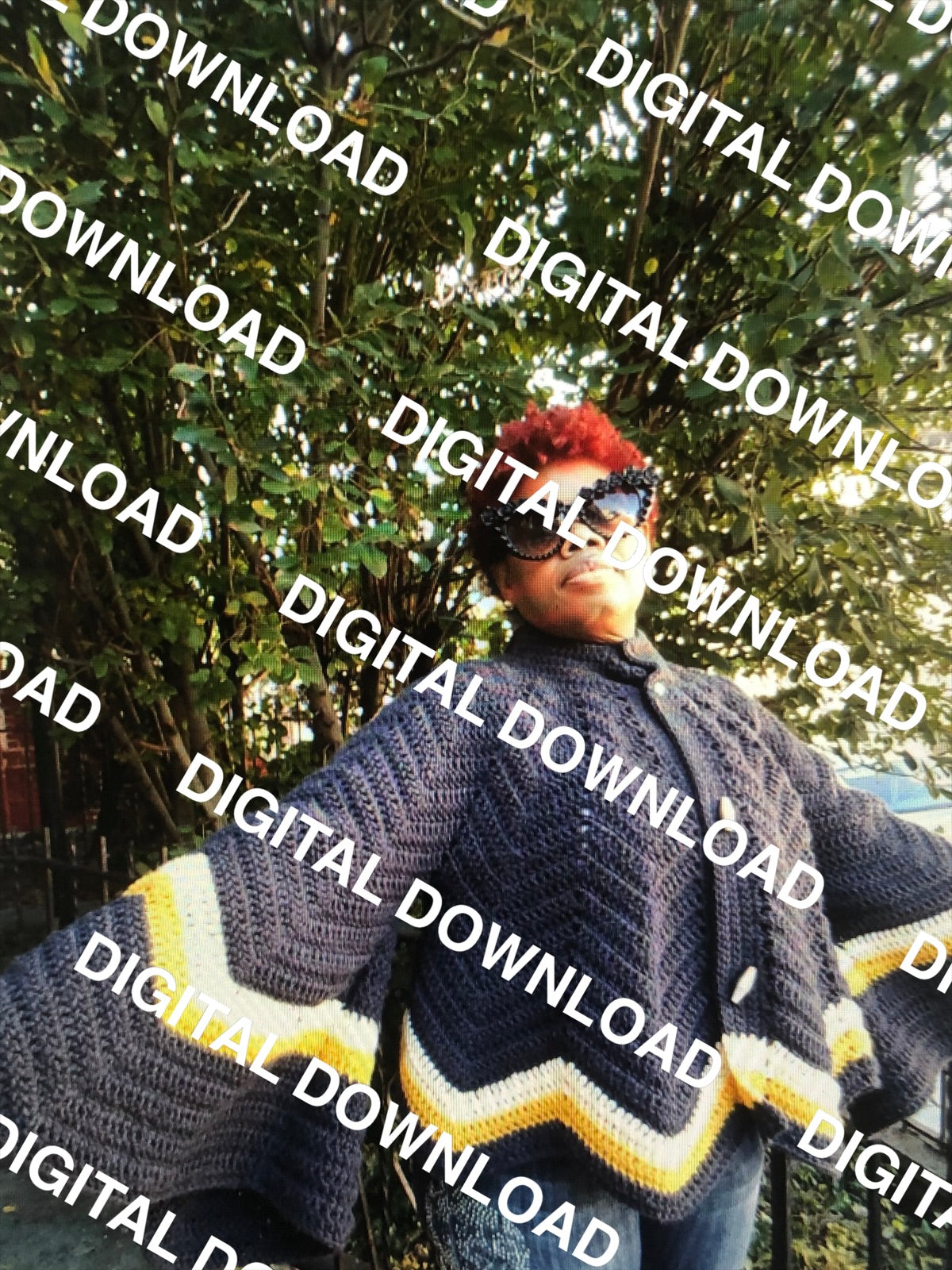 PRE ORDER Cape Sleeve Jacket Crochet Pattern - Designer Edition DIGITAL DOWNLOAD