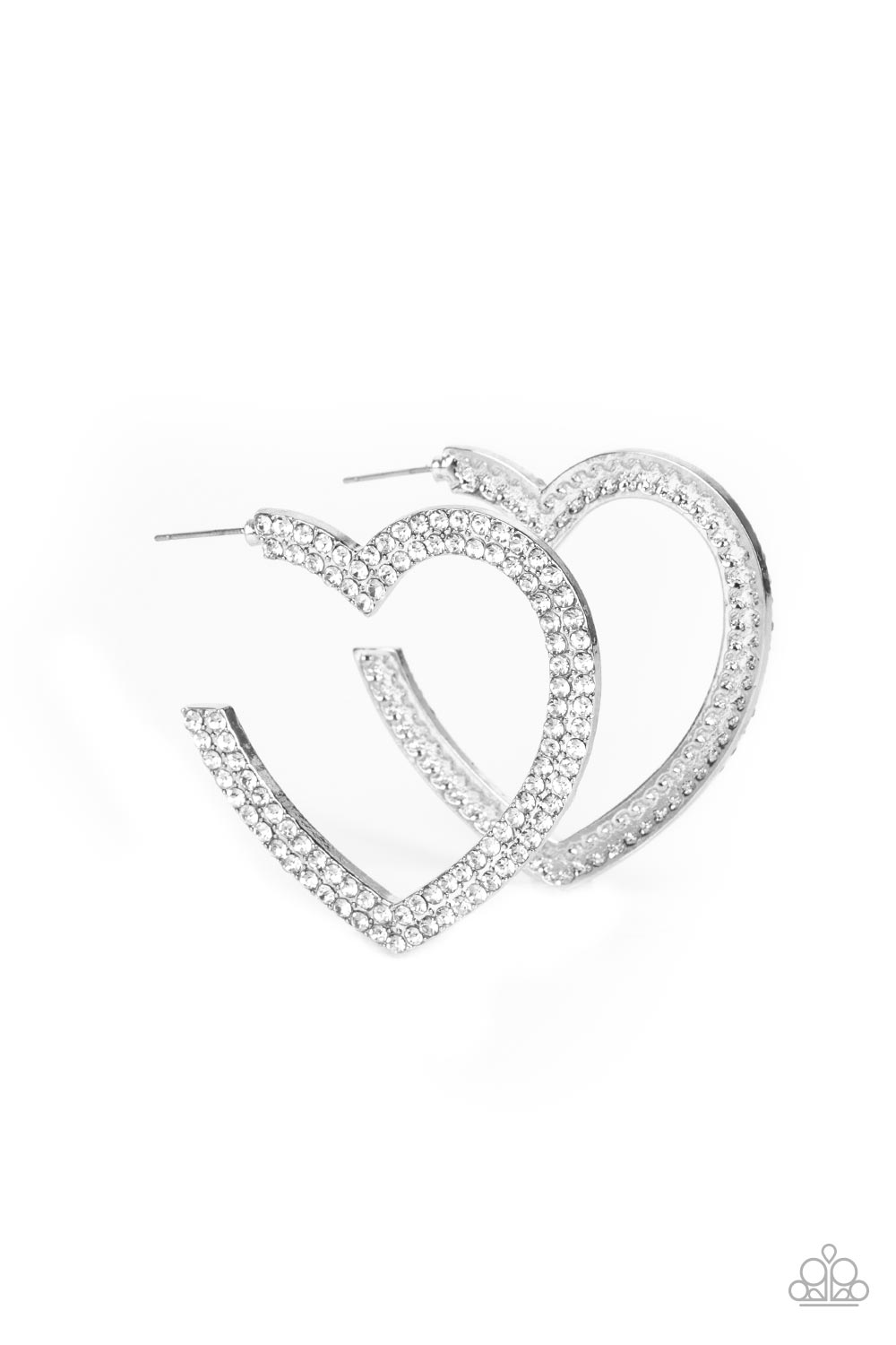 Paparazzi AMORE to Love Heart Earrings
