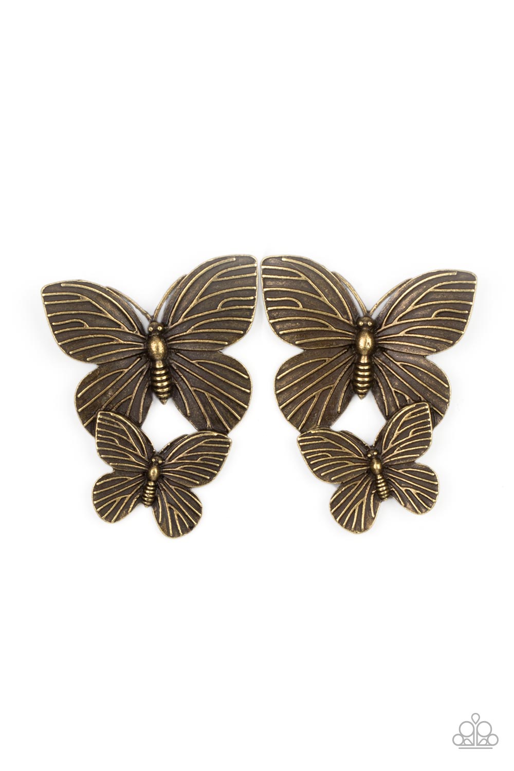 Paparazzi Blushing Butterflies Post Earrings