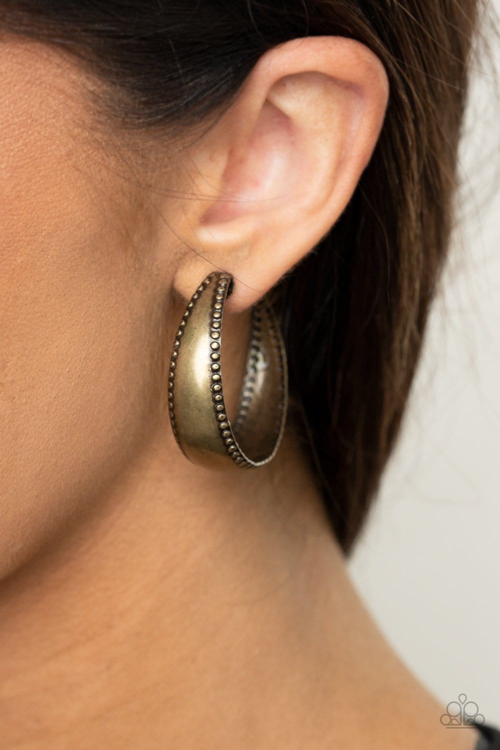 Paparazzi Burnished Benevolence Hoops