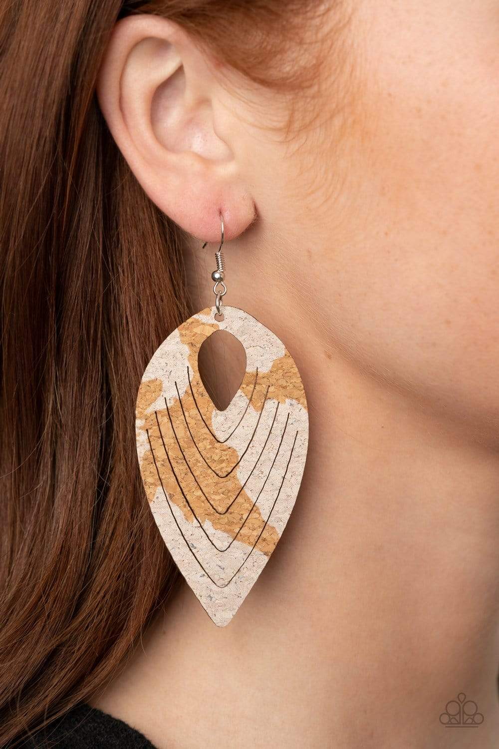 Paparazzi Cork Cabana Cork Earrings