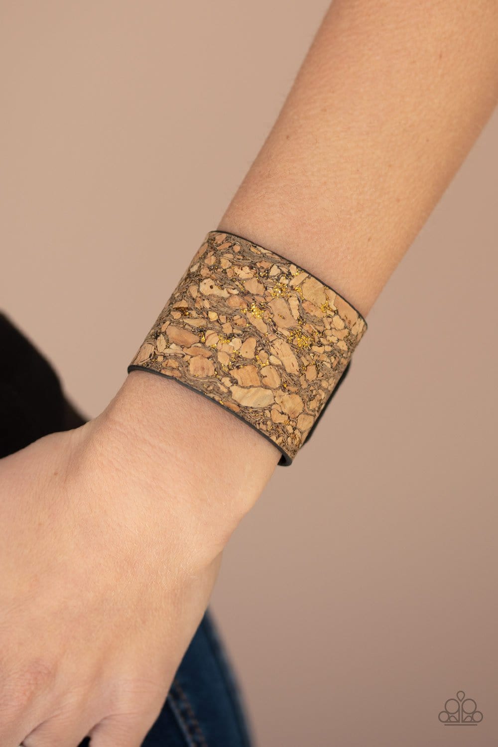 Cork Congo Wrap & Snap Bracekets #430