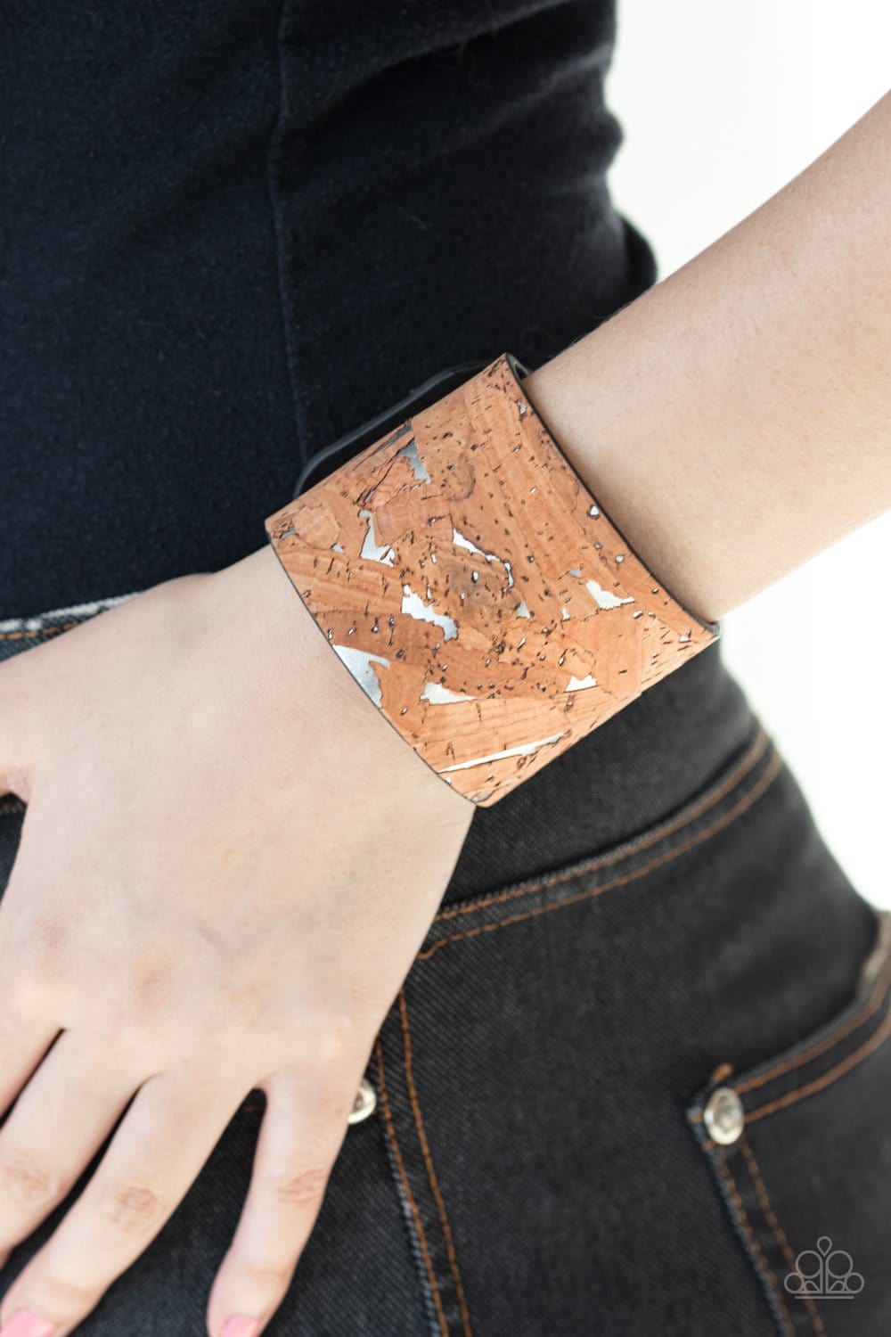 Cork Congo Wrap & Snap Bracekets #430