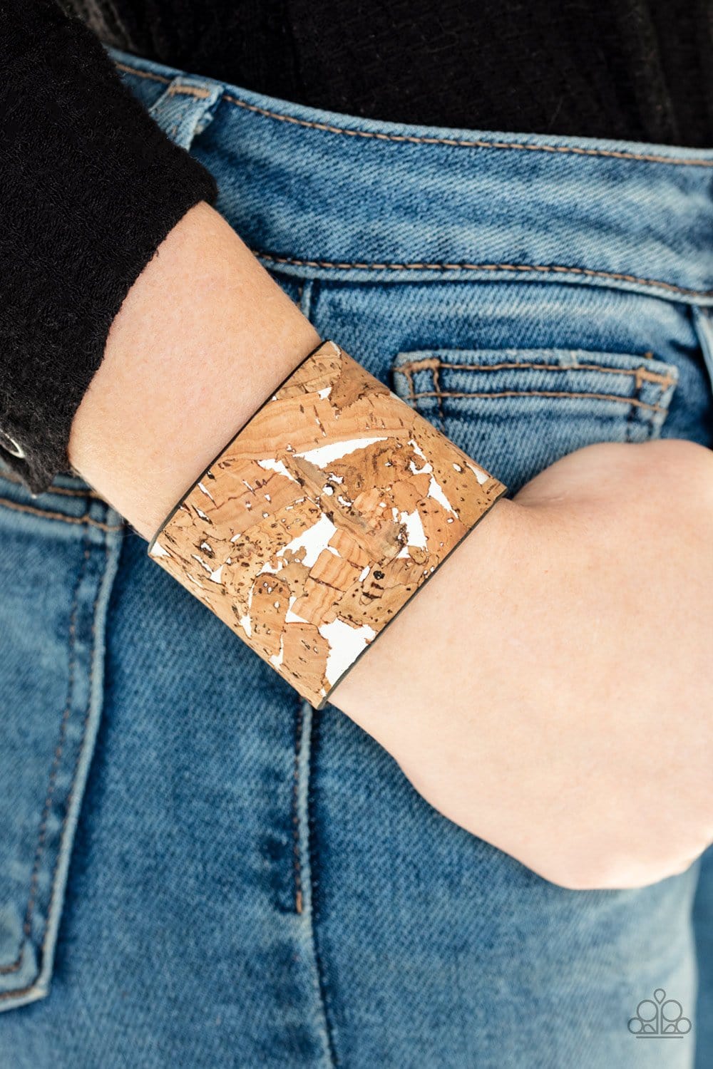 Cork Congo Wrap & Snap Bracekets #430