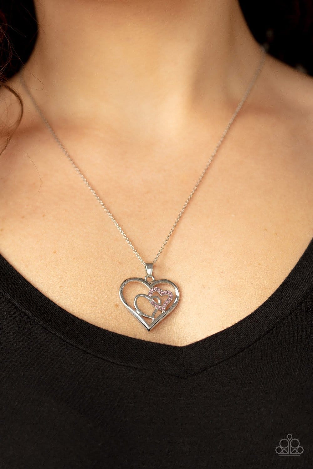 Paparazzi Cupid Charm Heart Necklaces