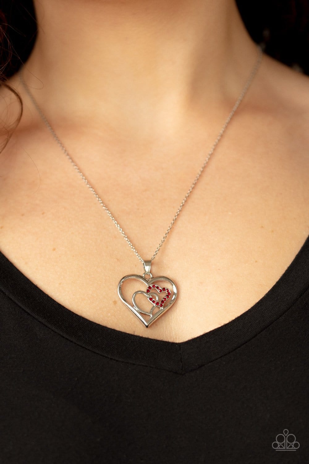 Paparazzi Cupid Charm Heart Necklaces