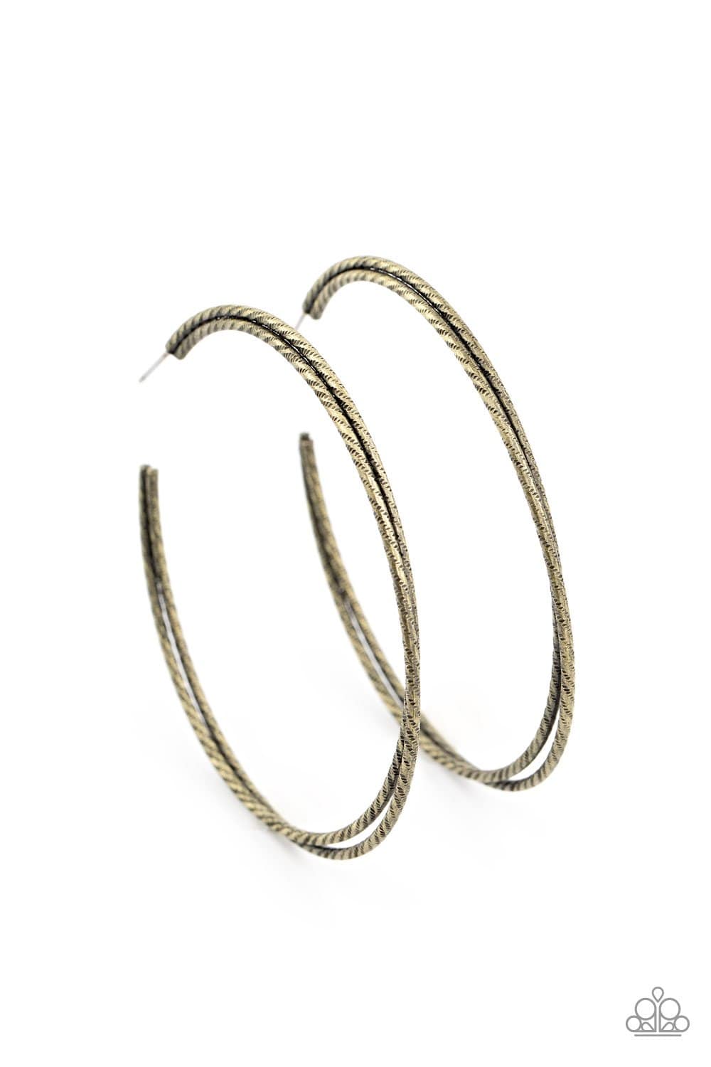 Paparazzi Curved Couture Hoops
