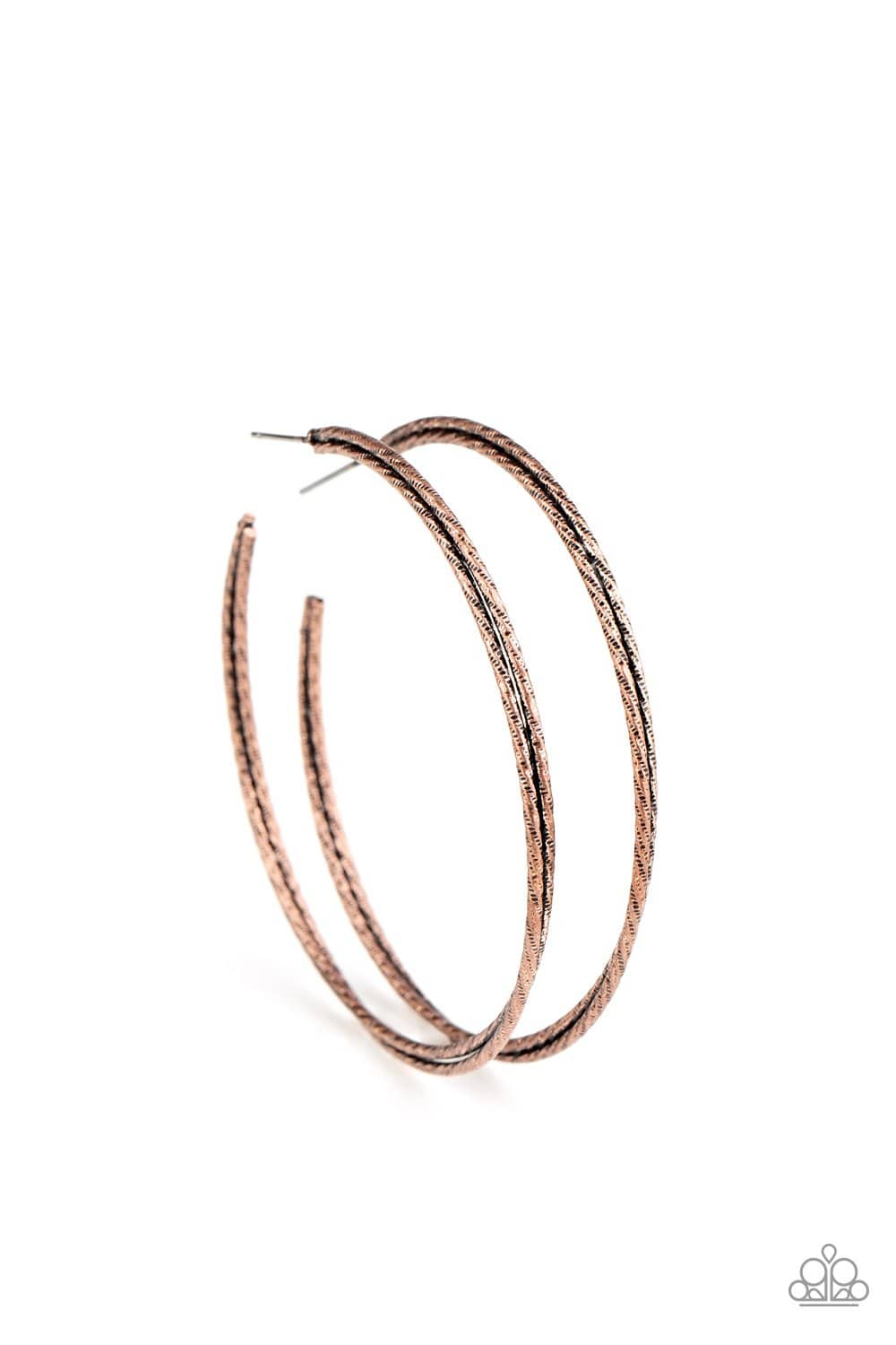 Paparazzi Curved Couture Hoops