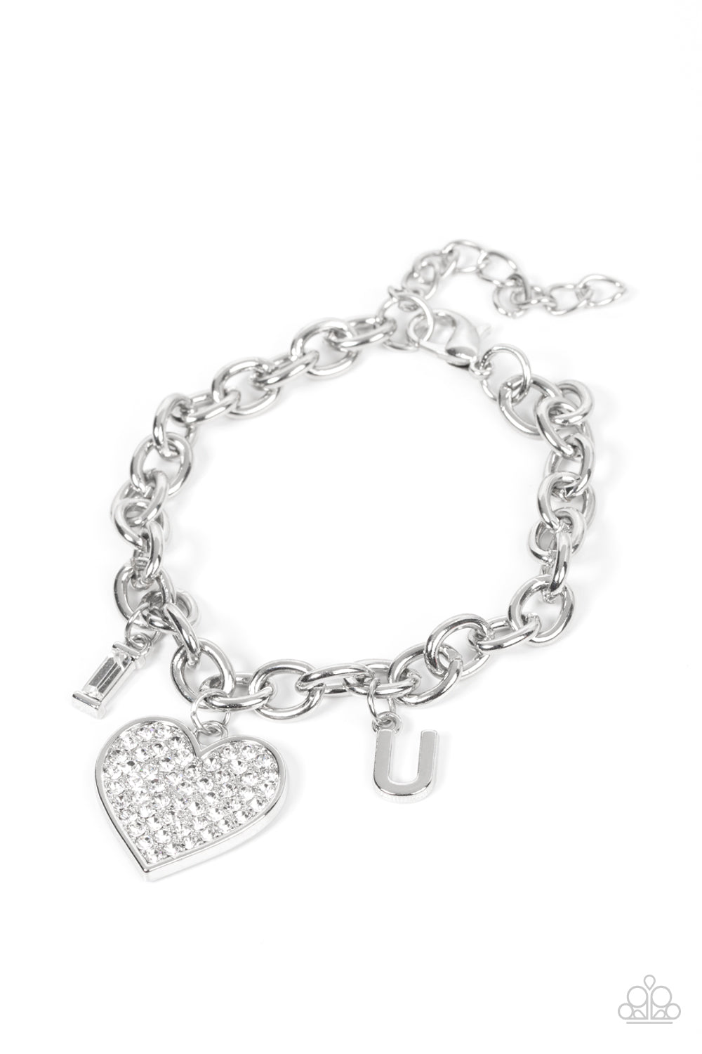 Paparazzi Letters of Love Heart Necklace Set