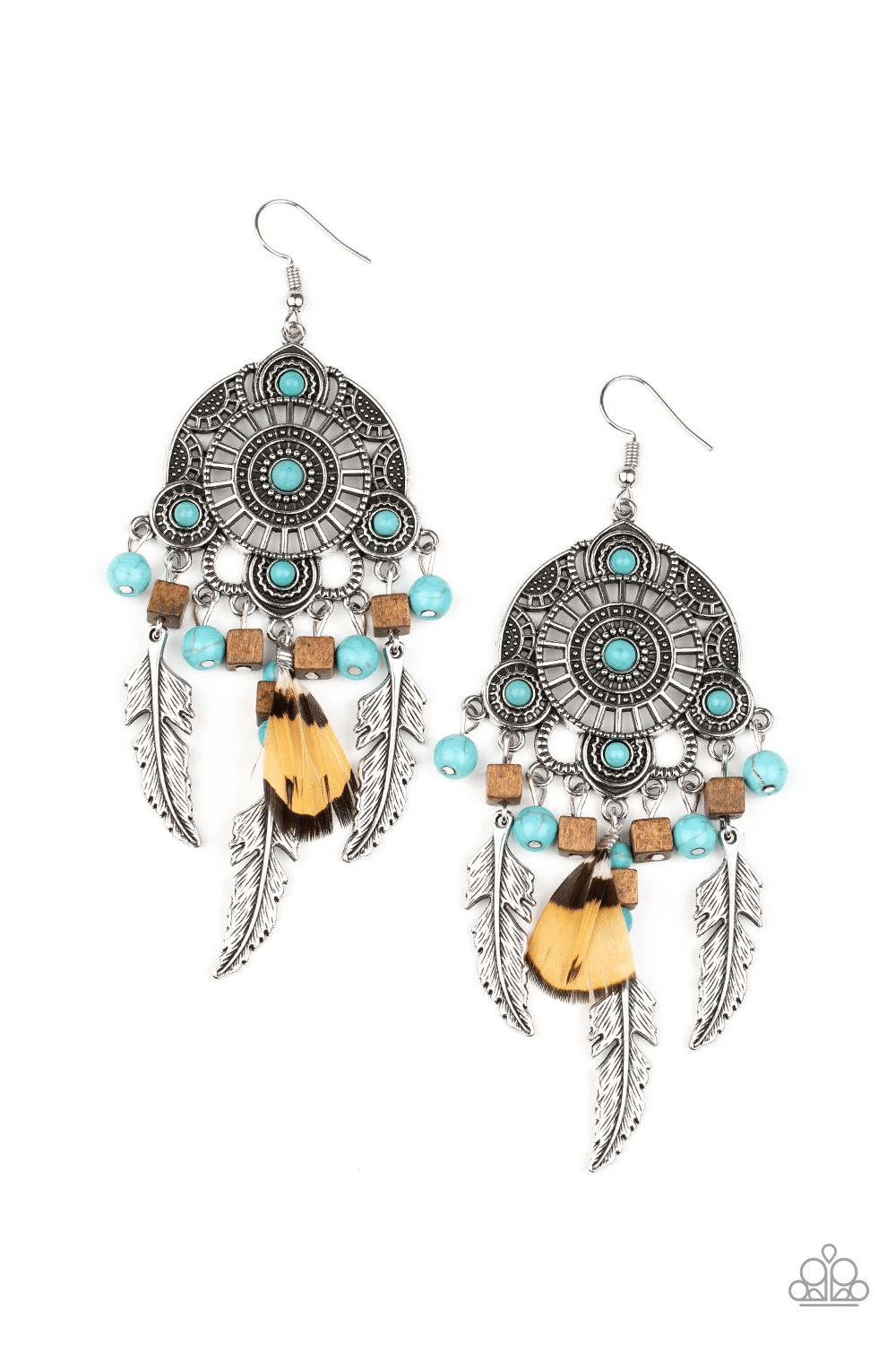 Paparazzi Desert Plains Feather Earrings