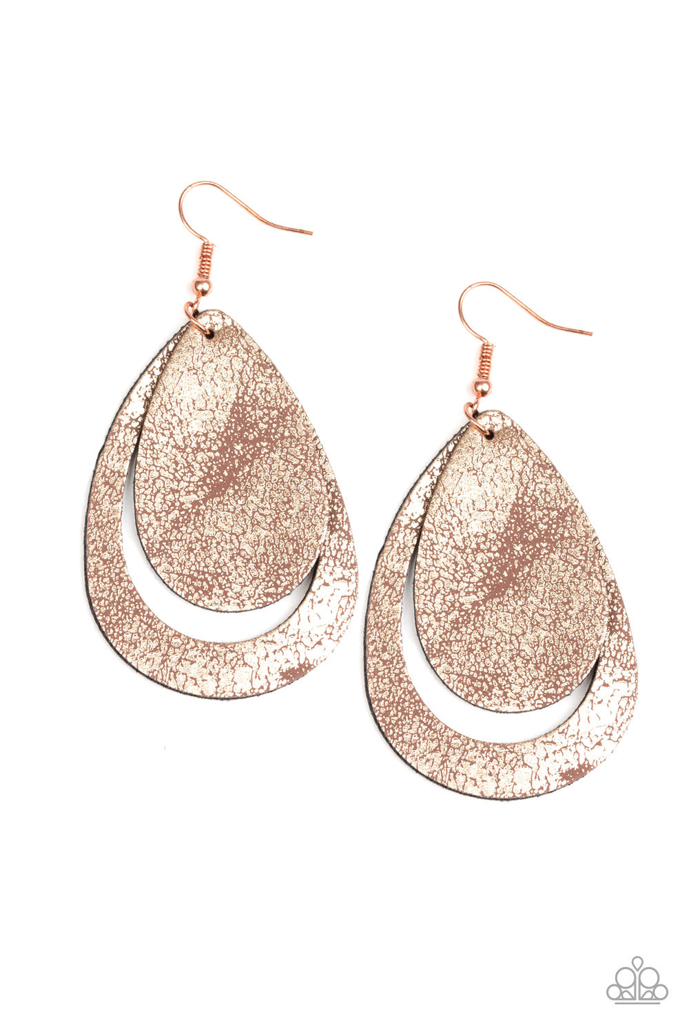 Paparazzi Fiery Firework Leather Earrings