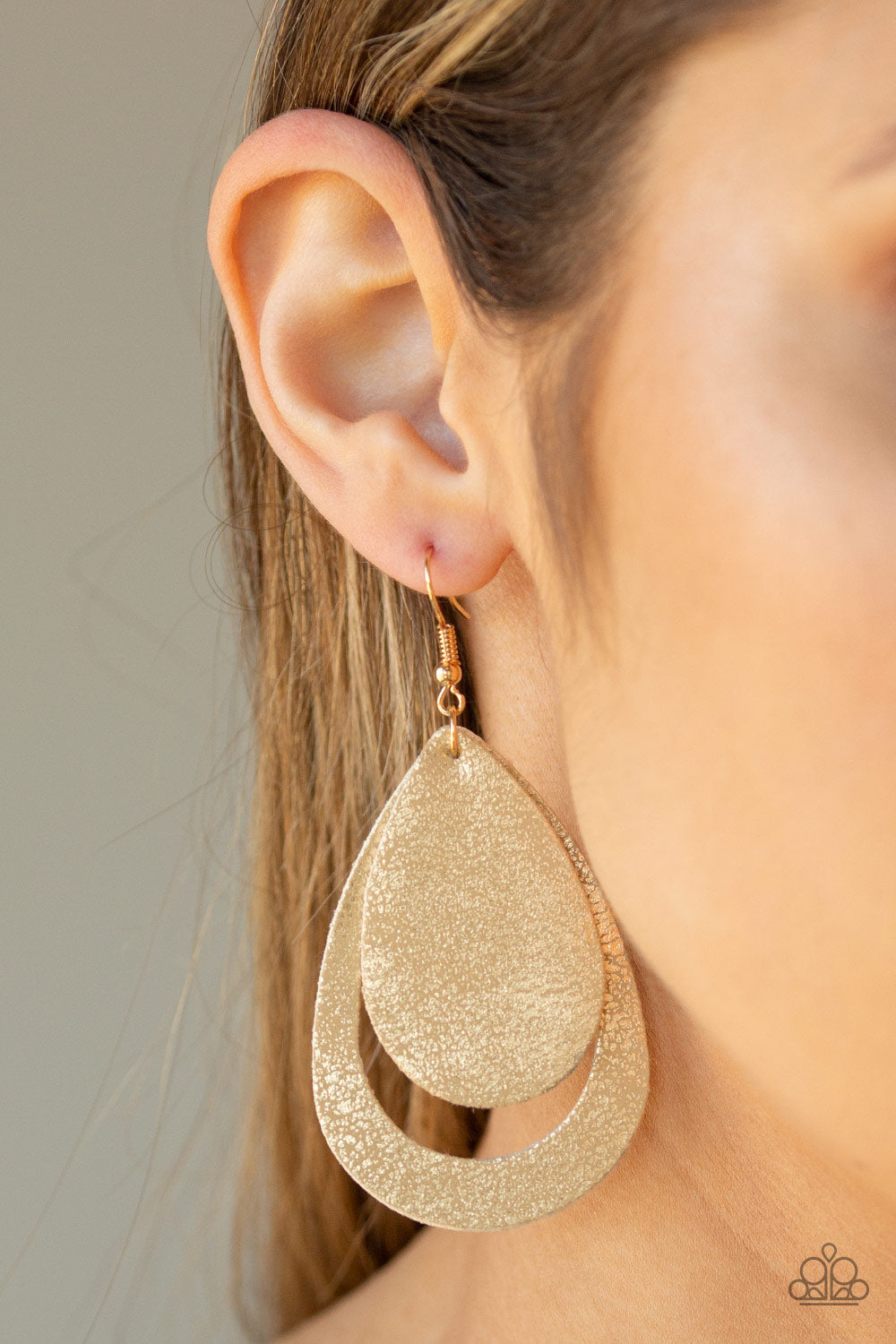 Paparazzi Fiery Firework Leather Earrings