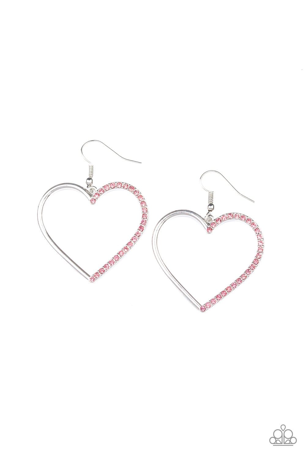 Paparazzi First Date Dazzle Heart Earrings