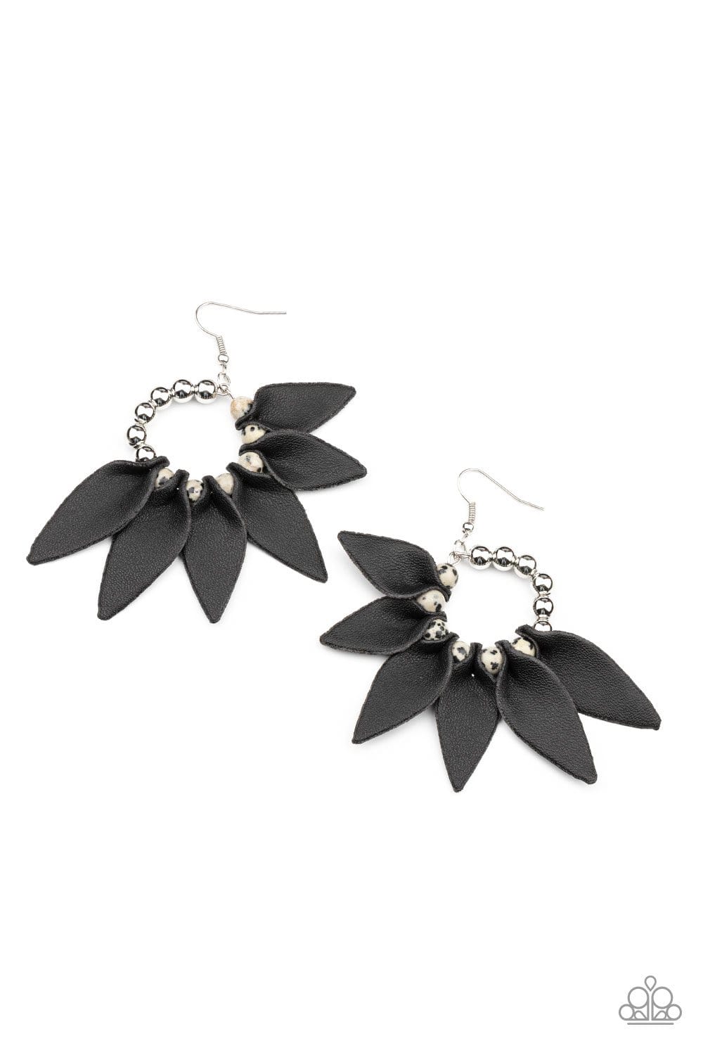 Paparazzi Flower Child Fever Leather Earrings