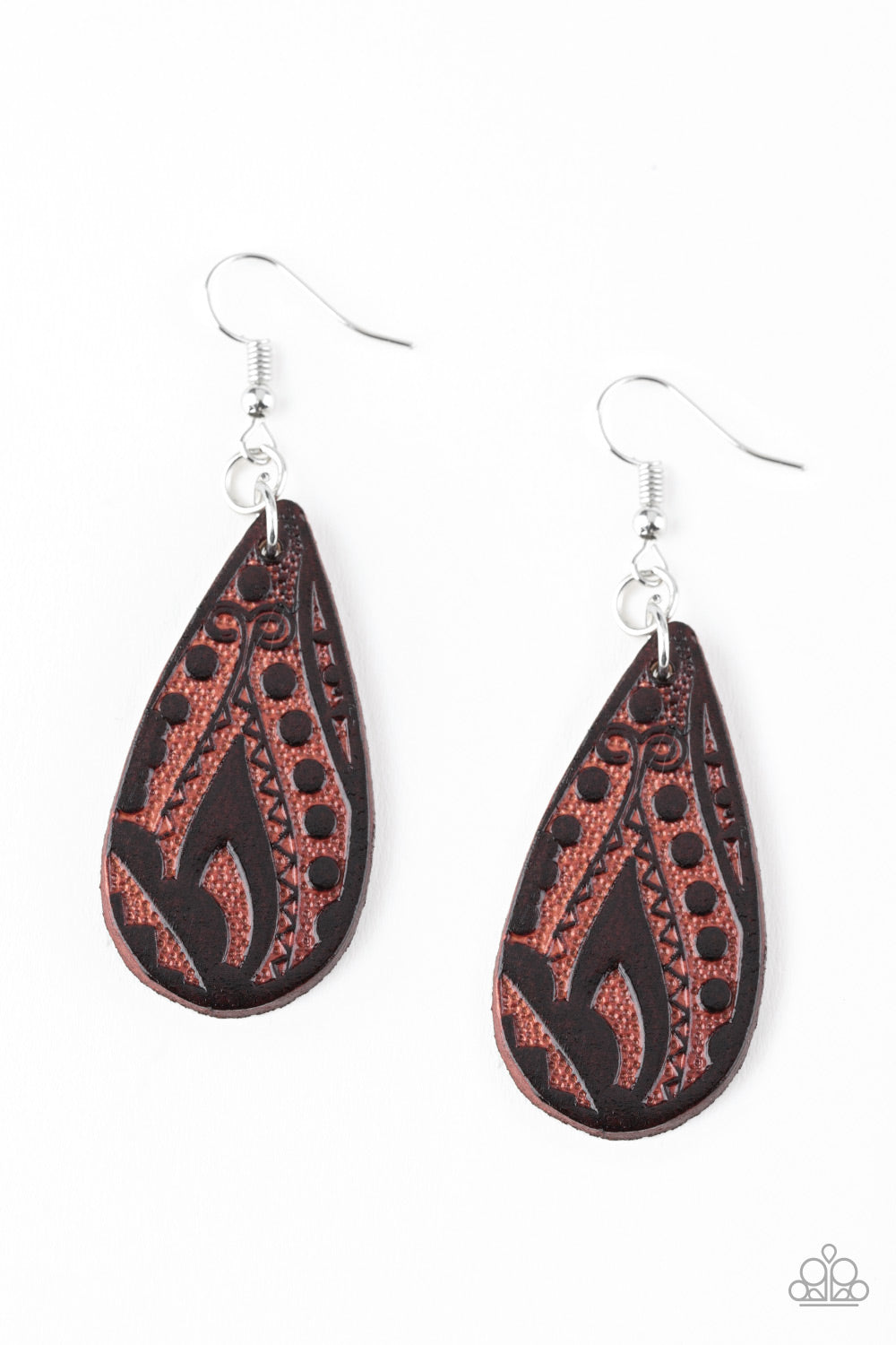 Paparazzi Get In The Groove Leather Earrings
