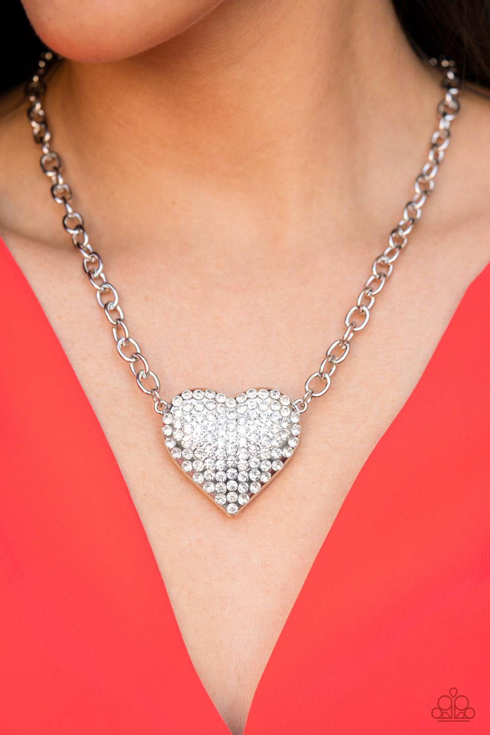 Paparazzi Heartbreakingly Blingy LOP Heart Necklaces